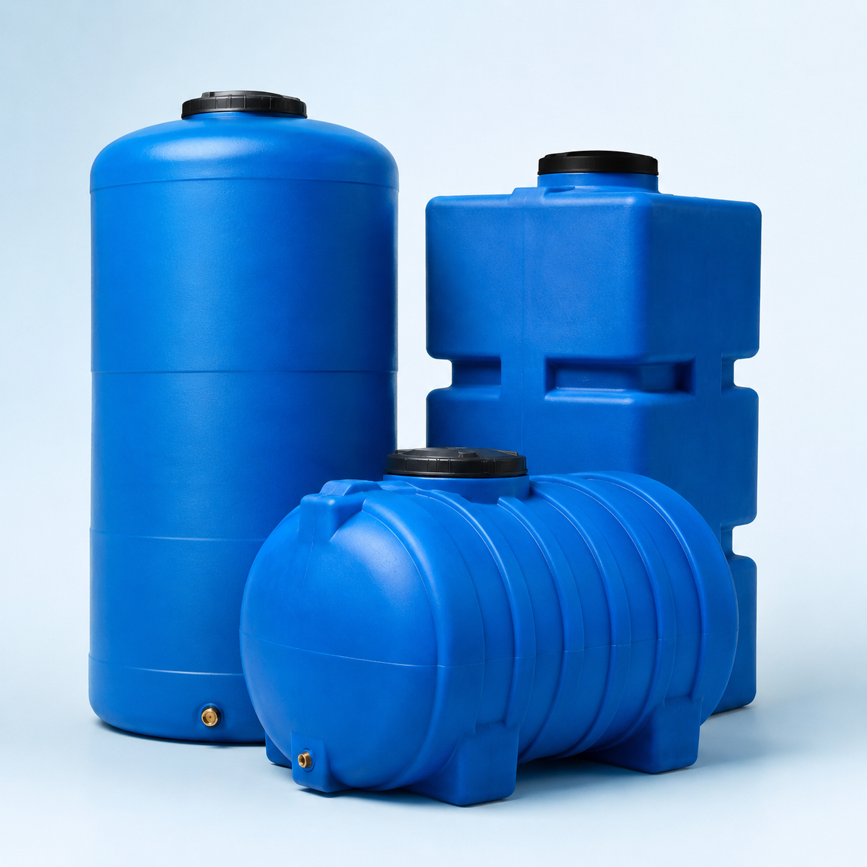 Пластиковые ёмкости PlastBak – вертикальная, горизонтальная и квадратная